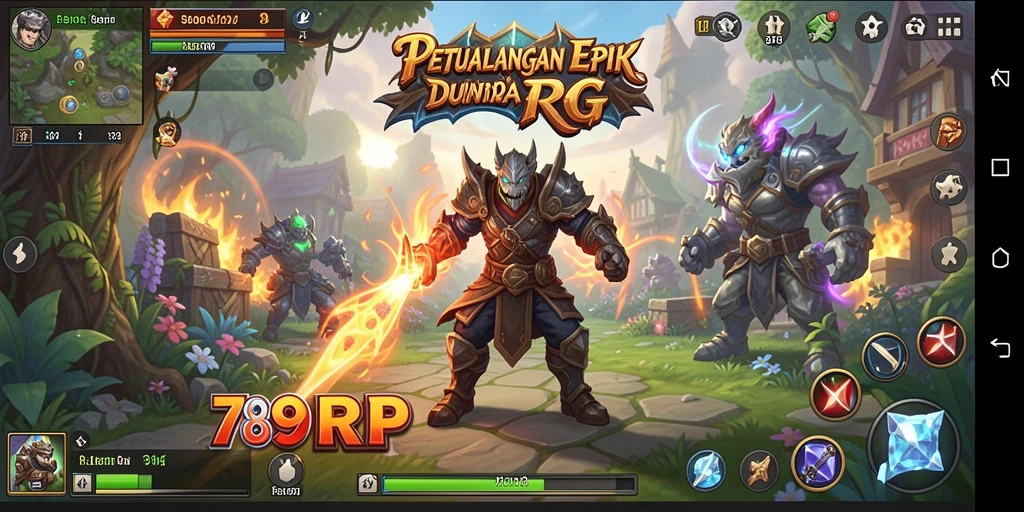 Tampilan gameplay seru dalam dunia RPG yang luas.