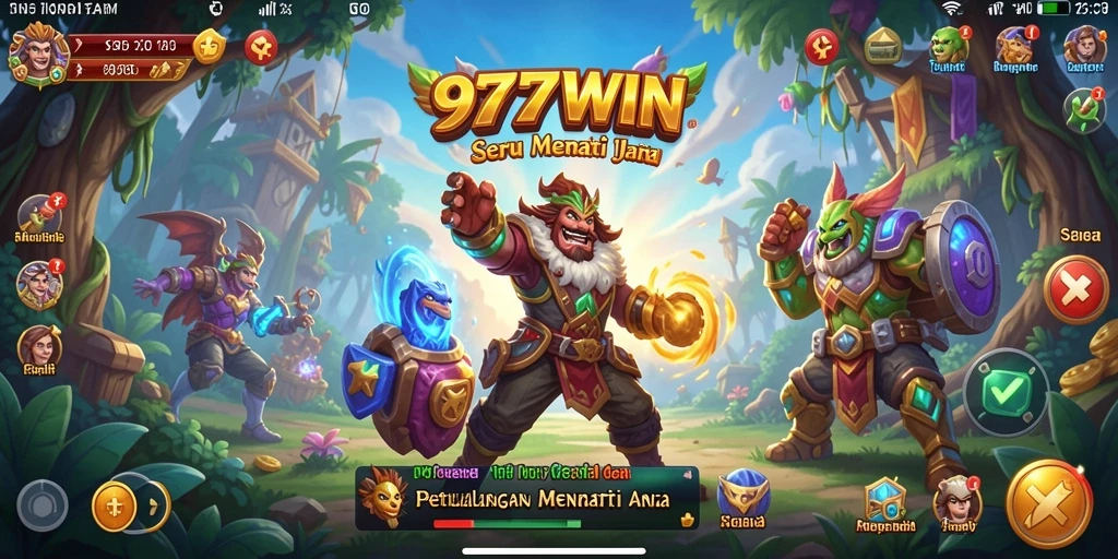 Screenshot game 9777WIN menampilkan karakter utama beraksi dalam petualangan seru.