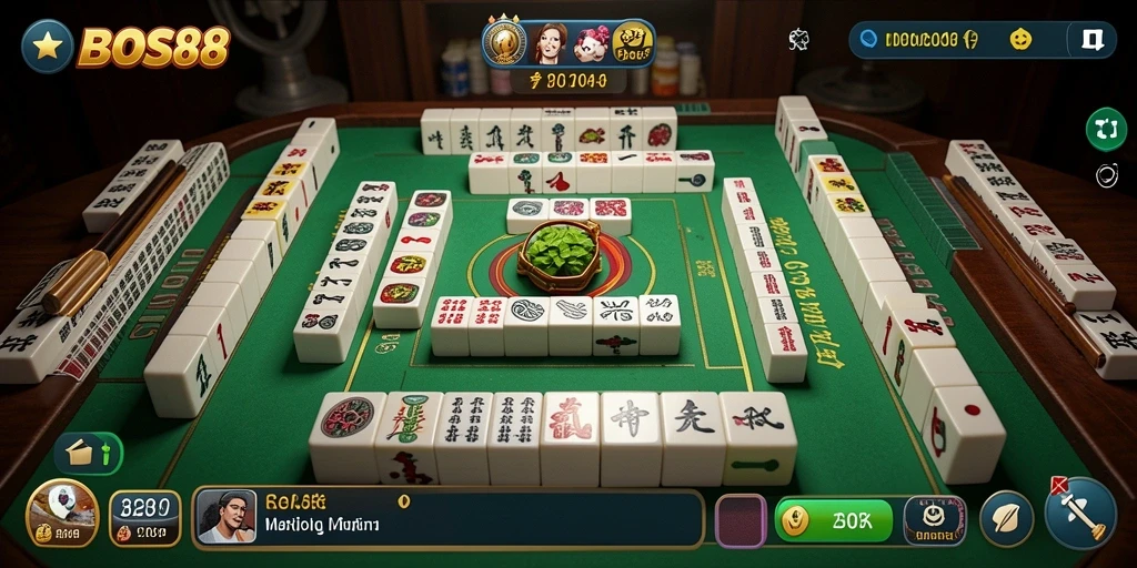 Tampilan gameplay menarik dari game Mahjong BOS88.