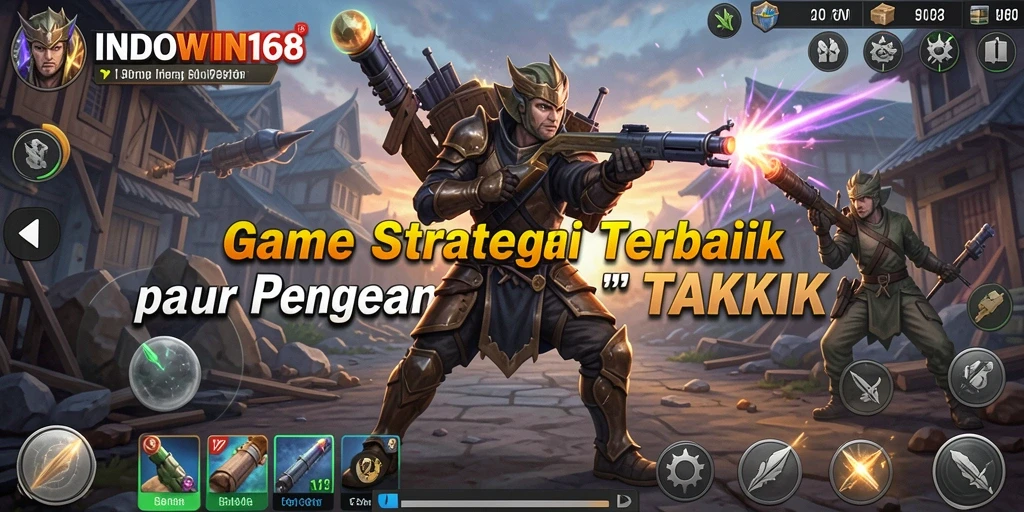 Tangkapan layar <strong>INDOWIN168</strong> menampilkan pertempuran strategis antara dua pasukan.
