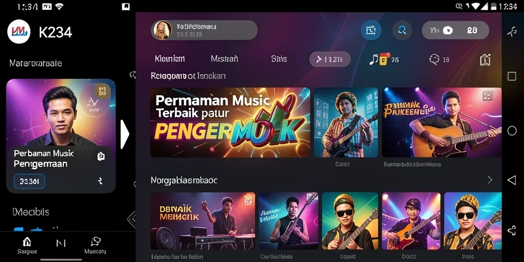 Tangkapan layar permainan K234 yang menunjukkan momen seru saat bermain musik.