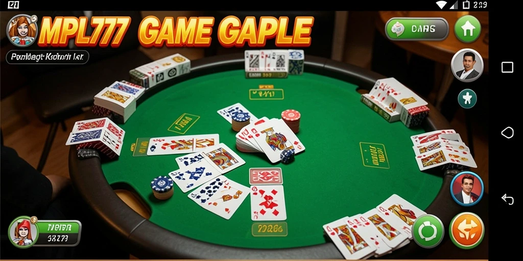 Tampilan antarmuka gameplay Gaple yang menarik di MPL777.