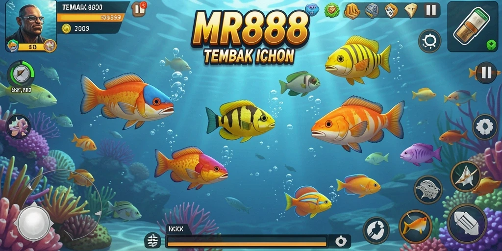 Tampilan gameplay seru Tembak Ikan di MR888.