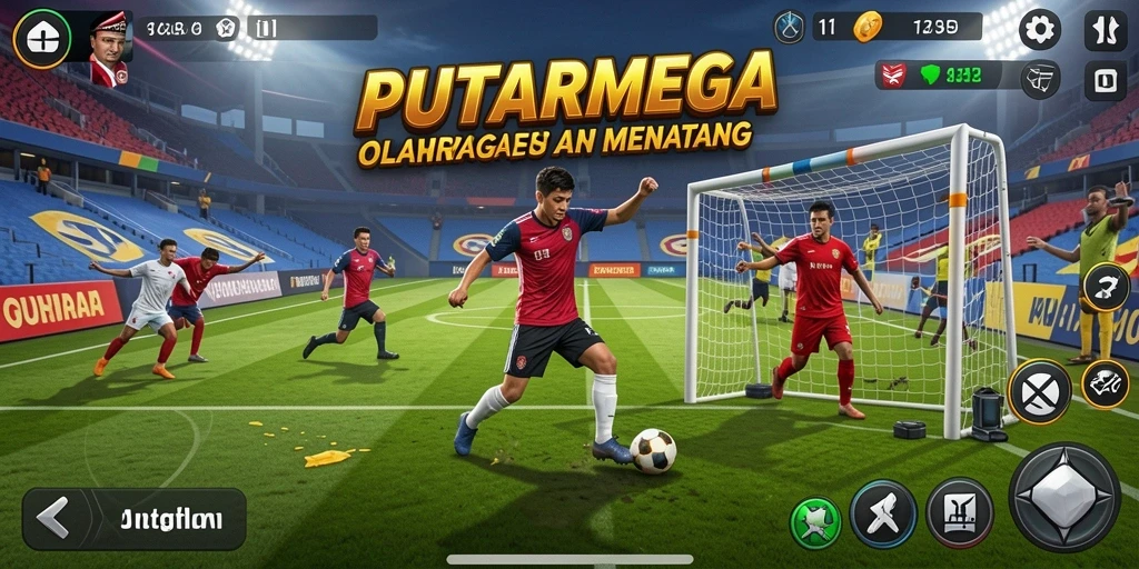 Tampilan gameplay PUTARMEGA yang dinamis dan menarik.