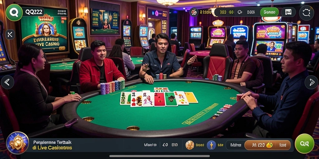 Tampilan gameplay Live Casino yang mendebarkan dan interaktif.