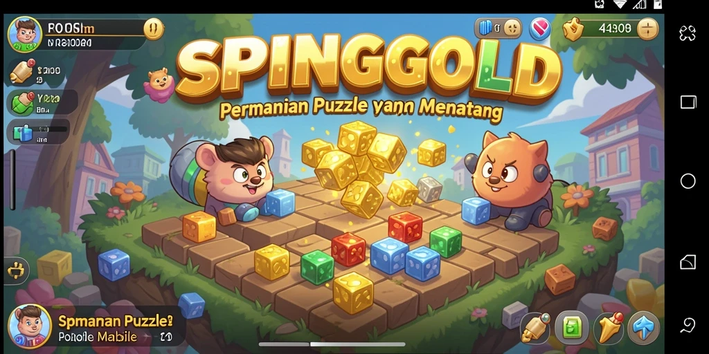 Screenshot SPINGOLD menampilkan gameplay yang menarik dalam teka-teki.
