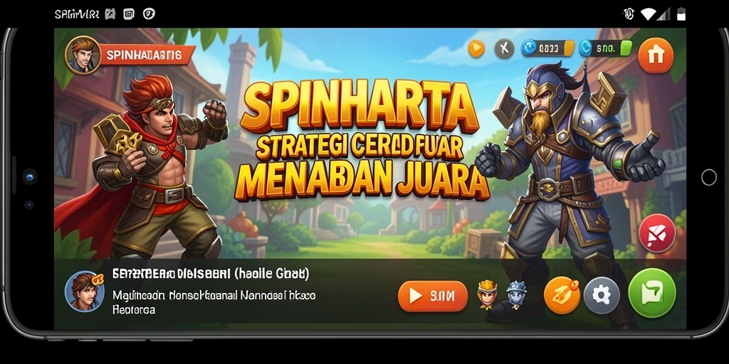 Tangkapan layar gameplay SPINHARTA menampilkan strategi yang mendebarkan.