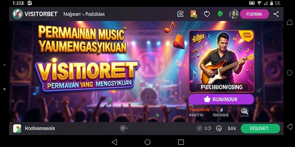 Tampilan gameplay <strong>VISITORBET</strong> yang penuh energi dan interaksi musik.