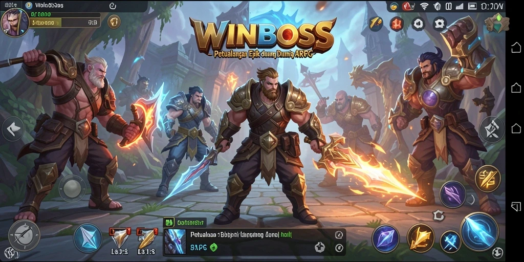 Tampilan gameplay seru dalam dunia ARPG WINBOSS.
